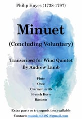 Minuet (Concluding Voluntary) P.O.D cover